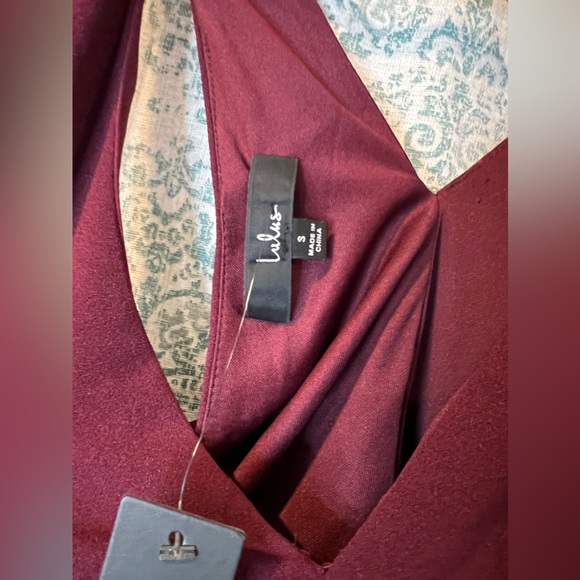Lulus Burgundy Dress One Shoulder - Picture 10 of 11